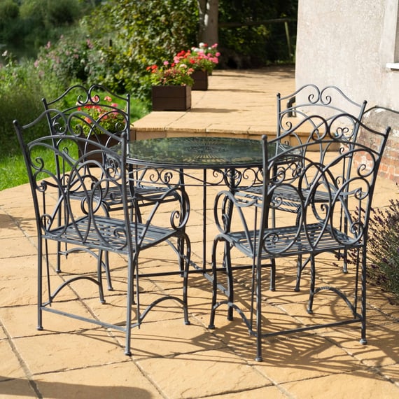 Heritage 5 Piece Metal Garden Dining Set