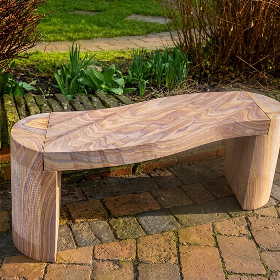 Tenbury Rainbow Sandstone Garden Bench