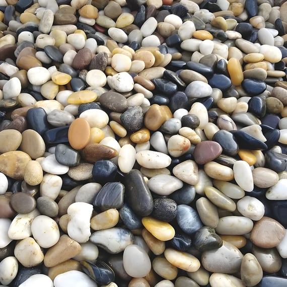 Mixed Polished Pebbles for Garden Water Features