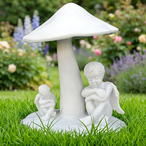 Sheltering Cherubs Garden Ornament