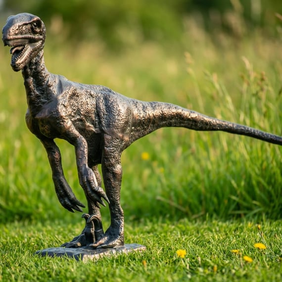 Velociraptor Metal Garden Ornament
