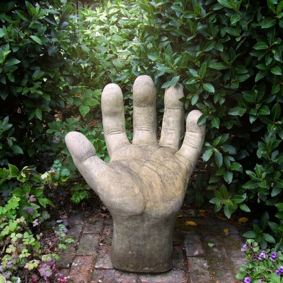Giant Left Hand Garden Statue