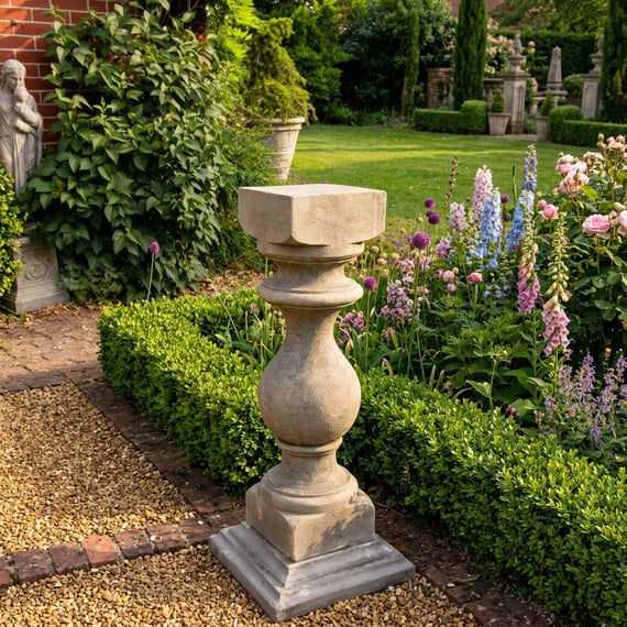 Grand Baluster Stone Garden Pedestal