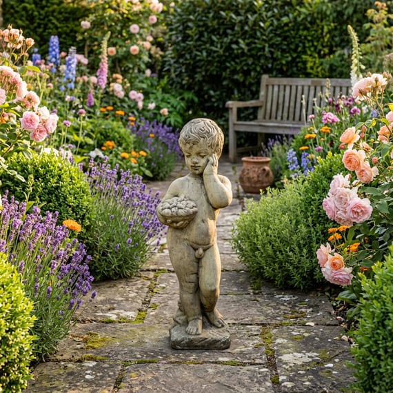 Gemini Boy Garden Statue