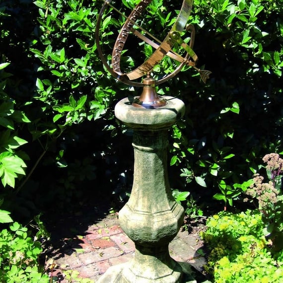 Large Armillary on Stone Garden Pedestal