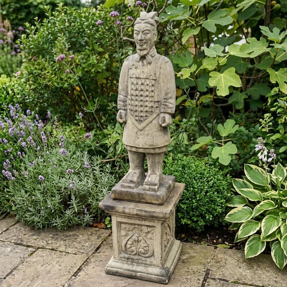 Medium Terracotta Warrior Stone Statue