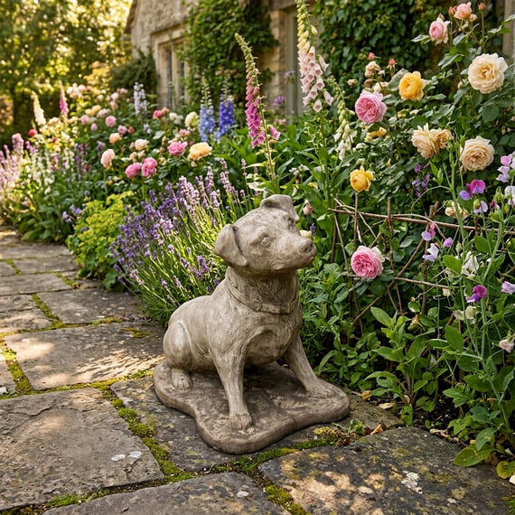 Terrier Garden Statue