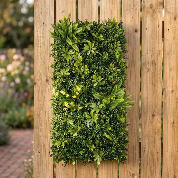 1Mx50cm Artificial Living Wall Spring Fern
