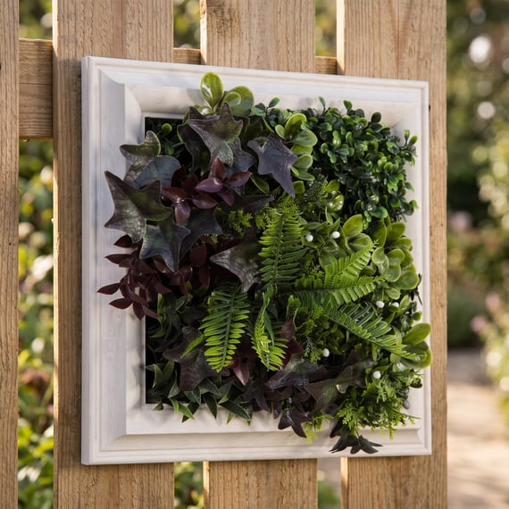 33x33cm Artificial Living Wall Art in Frame Eden Spring