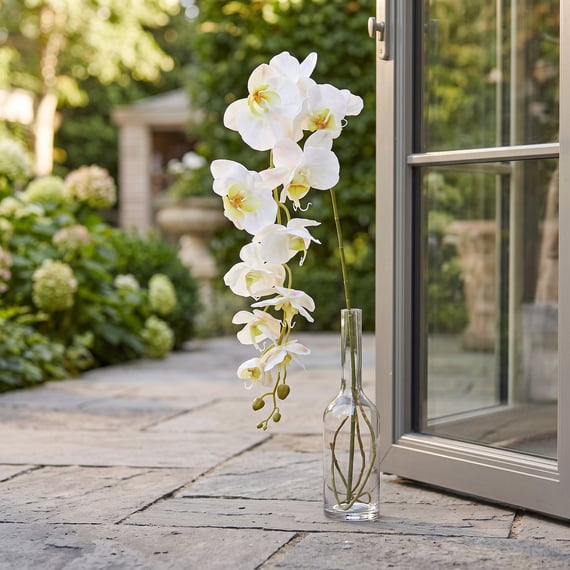 Artificial Orchid Phalaenopsis Large White Pink 130cm