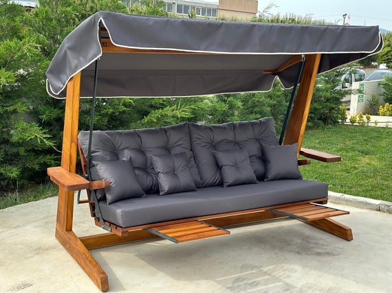 Norfolk Collection St Andrews Swing Seat Leg Rest Extended