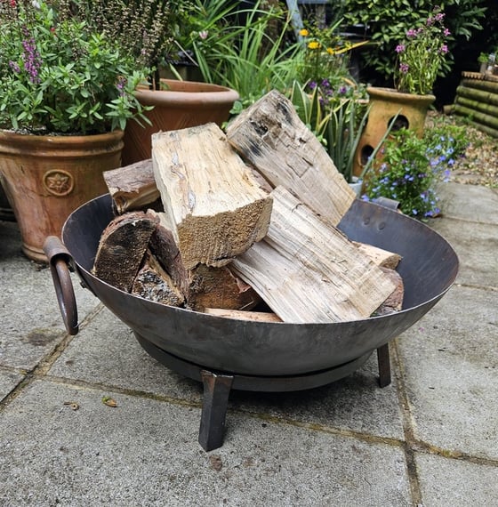 60cm Kadai BBQ Fire Pit Bowl Set