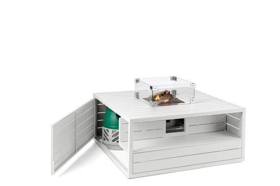 Happy Cocooning 105cm White Gas Fire