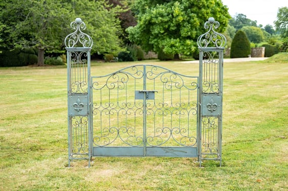 Vintage Antiqued Metal Garden Gates