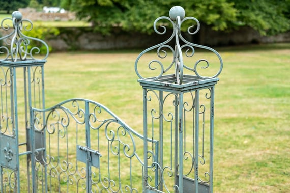 Vintage Antiqued Metal Garden Gates