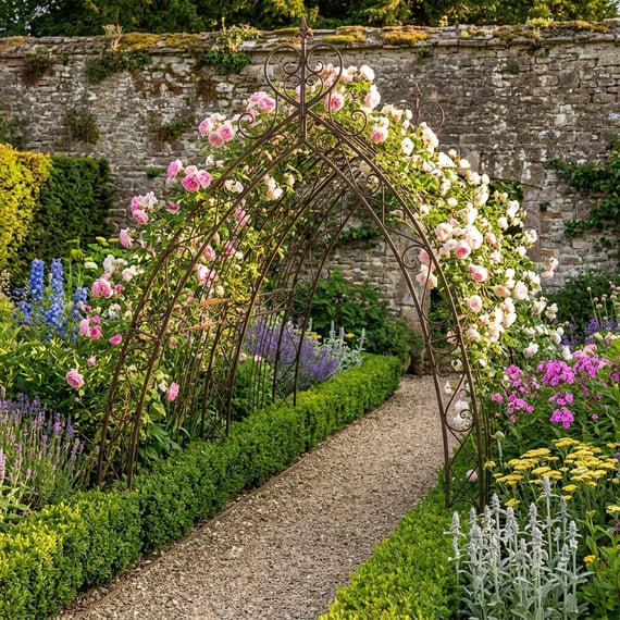Bronze Gothic Metal Garden Tunnel
