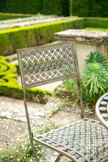 Bosbury Antiqued Metal Bistro Set Chair