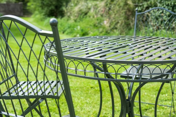 Hampton Grey Metal Bistro Set
