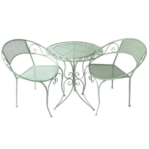 Wiswell Sage Green Metal Bistro Set