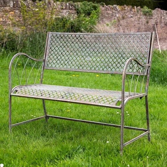 Calne Green Metal Garden Bench