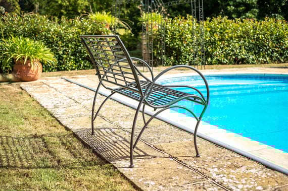 Scala Grey Metal Garden Seat