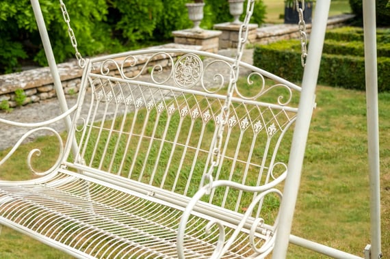 Cinderford Metal Swing Seat in Cream