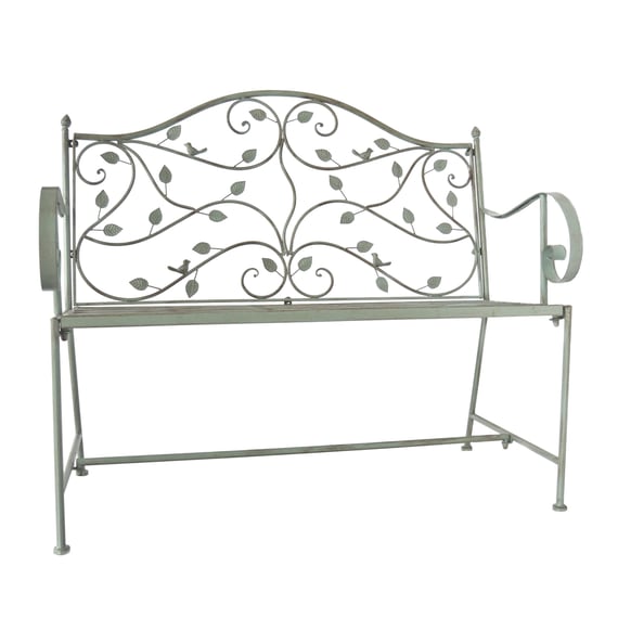 Woodlands Green Metal Garden Bench