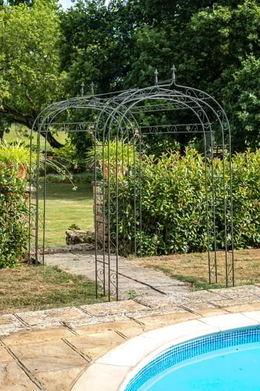 Parisienne Metal Garden Tunnel in Lead Grey - Original