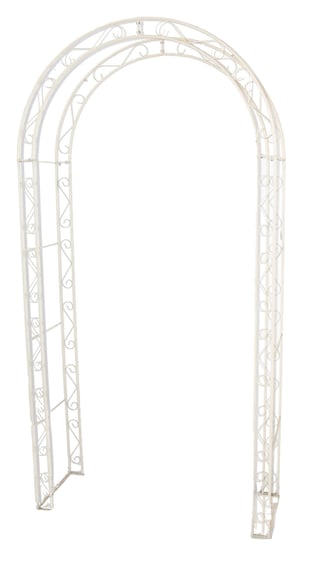 Cream Iron Antiqued Metal Garden Arch - original product view