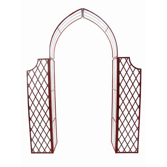 Lattice Metal Garden Arch with Side Panels - Original