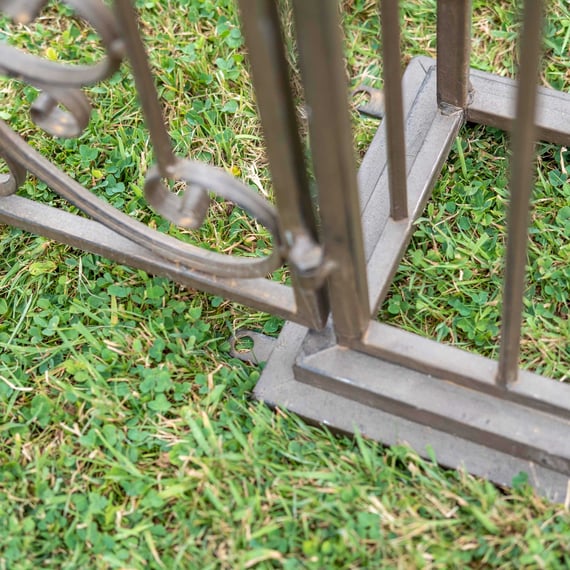 Heritage Metal Garden Arch with Gates - View 4
