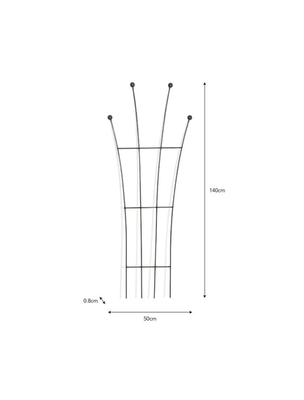 Barrington Fan Trellis Raw Metal Garden Trading Feature