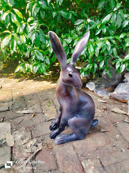 Large Sitting Hare Garden Statue
