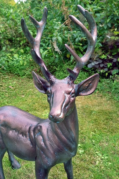 Standing Stag Garden Sculpture Ornament Small