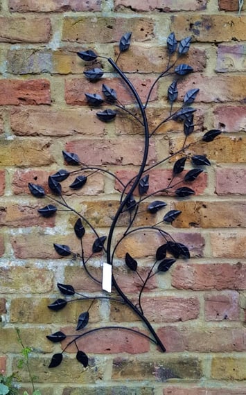 Branch and Leaves Metal Garden Wall Art