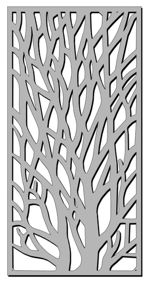 Steel Wild Branches Decorative Garden Panel