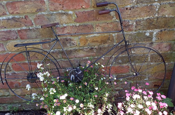 Vintage Bike Steel Garden Wall Art