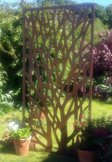 Wild Branches Steel Decorative Garden Screen Art