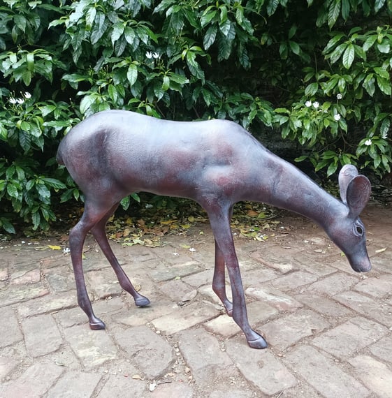 Grazing Doe Garden Sculpture Ornament Large - Original Product Photo
