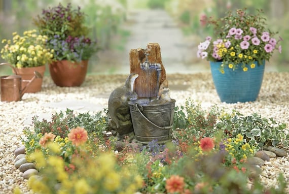 Bathing Otters Self Contained Water Feature