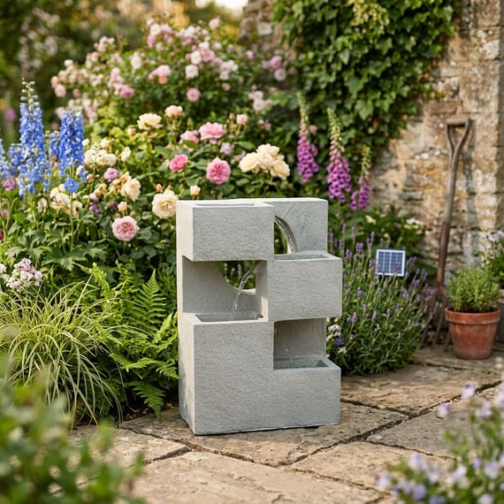 Cubed Solar Water Feature