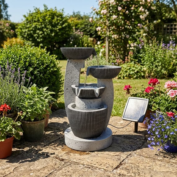 Grecian Bowls Solar Water Feature
