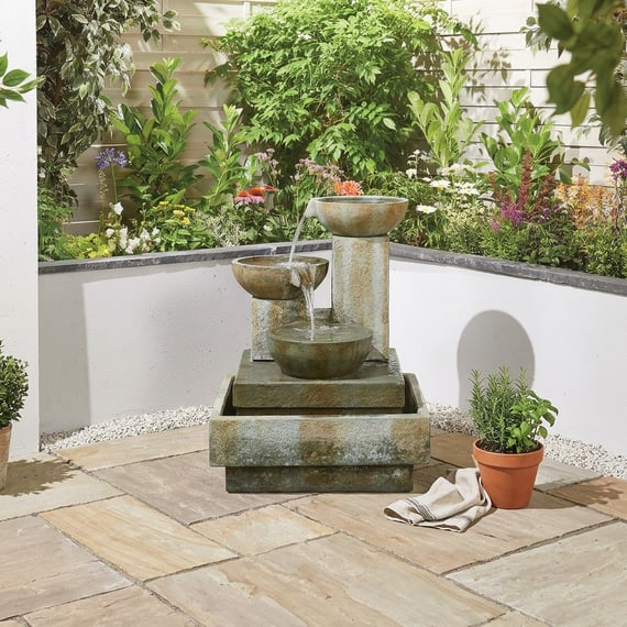 Patina Bowls Self Contained Water Feature