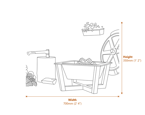 Cook King Brasil 70cm Fire Bowl Dimensions Diagram