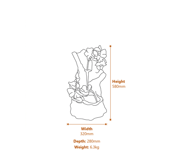 Fairyland Self Contained Water Feature Dimensions Diagram