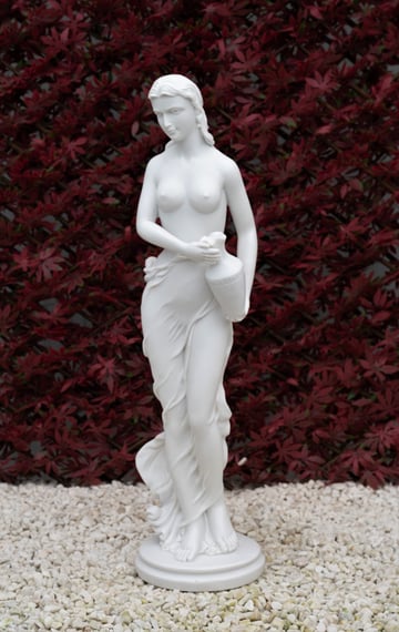 Grace Garden Statue in White - Front View