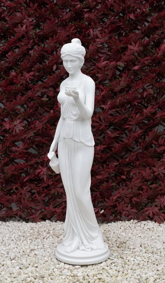 Hebe Goddess Garden Statue in White