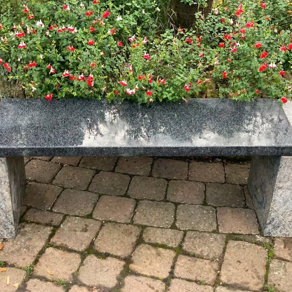 Epsom Two Tone Granite Garden Bench Large