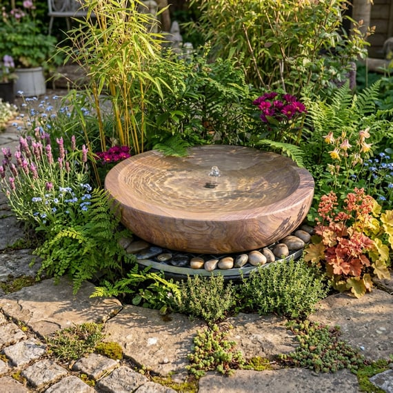 Extra Large Babbling Bowl Rainbow Sandstone Water Feature