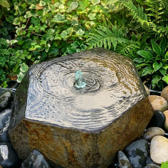 Hexagonal Basalt Water Feature